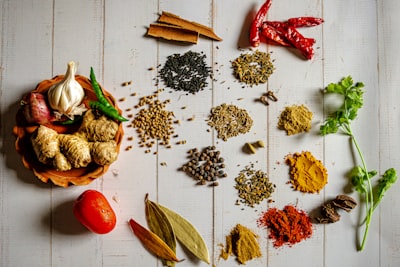 Selection of Indian spices used in our cooking